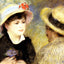Boating Couple (Aline Charigot and Renoir) 1881 Art Print (6 Sizes) - Restored