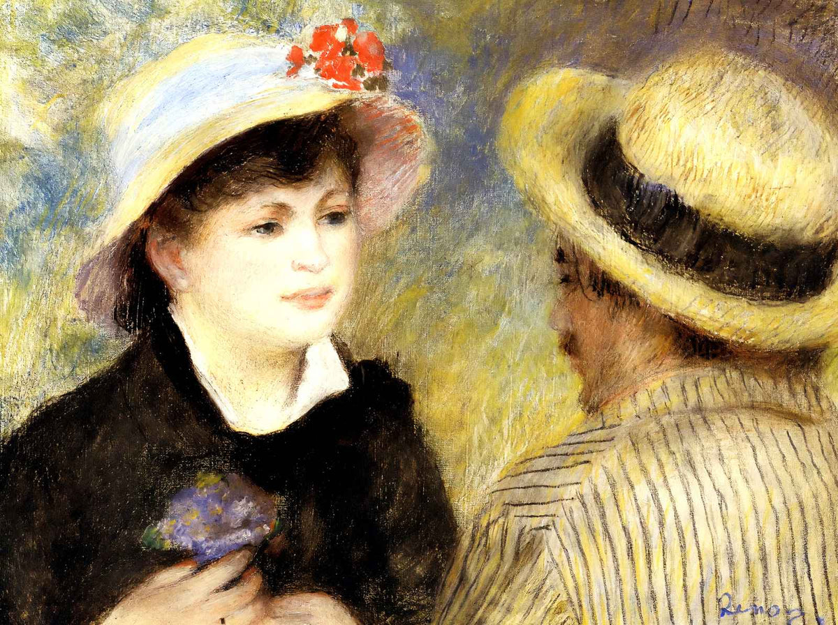 Boating Couple (Aline Charigot and Renoir) 1881 Art Print (6 Sizes) - Restored