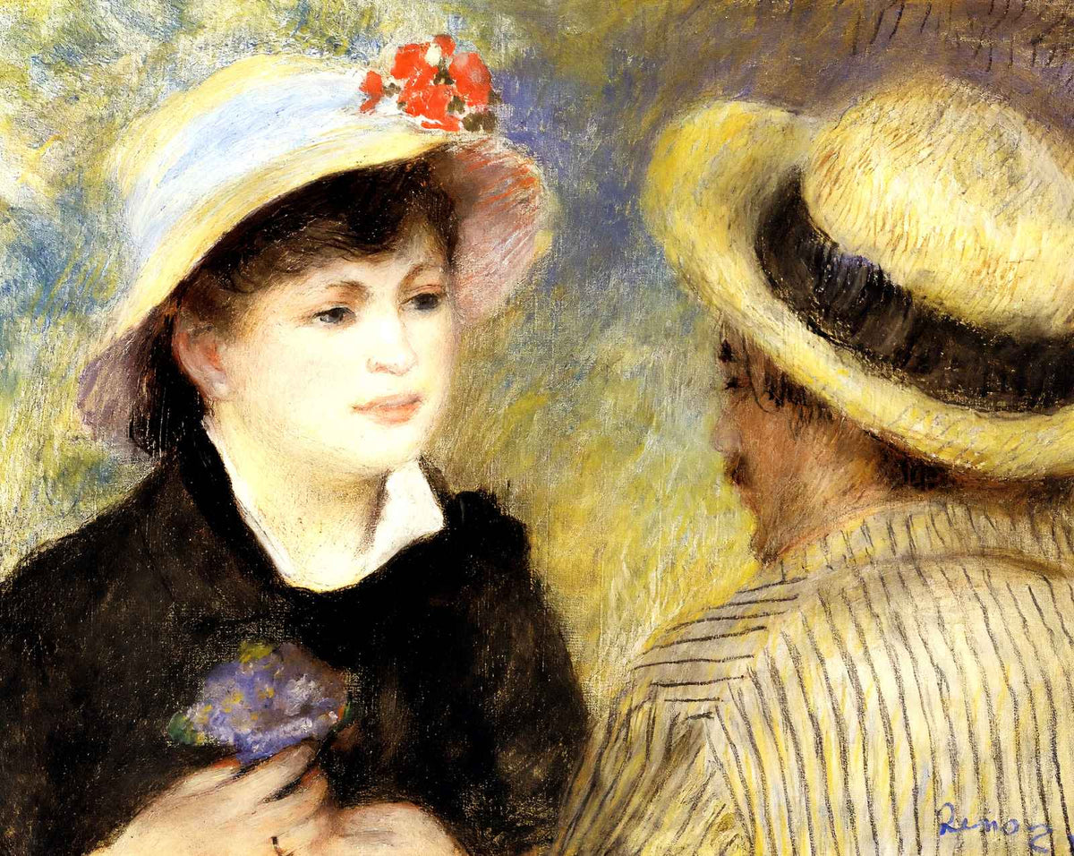 Boating Couple (Aline Charigot and Renoir) painting by Pierre-Auguste Renoir (1881)