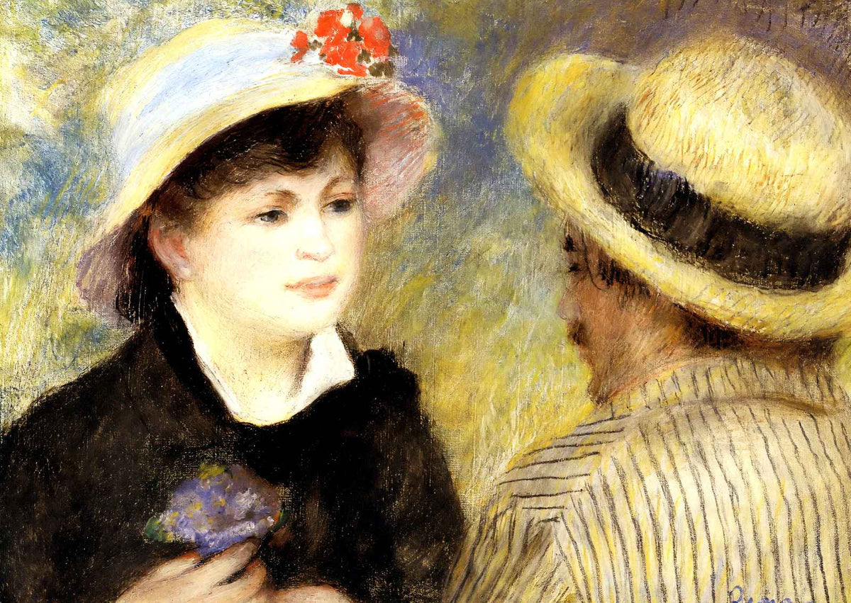 Boating Couple (Aline Charigot and Renoir) 1881 Art Print (6 Sizes) - Restored