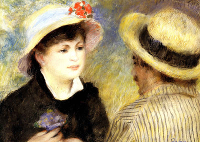 Boating Couple (Aline Charigot and Renoir) 1881 Art Print (6 Sizes) - Restored