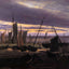 Boats in the Harbour at Evening 1828 by Friedrich Art Print (6 Sizes)
