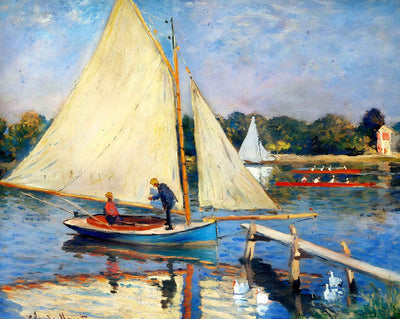Boaters at Argenteuil painting print by Claude Monet (1874)