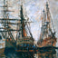 Boats on Rapair Art Print 1873 Painting by Claude Monet (6 Sizes) - Enhanced