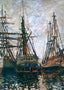 Boats on Rapair Art Print 1873 Painting by Claude Monet (6 Sizes) - Enhanced