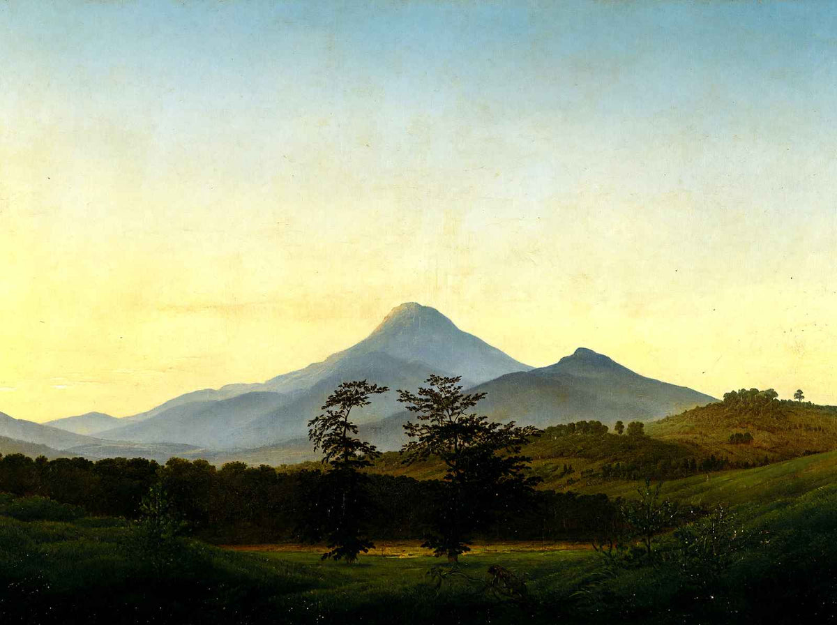 Bohemian Landscape 1808 Painting by Caspar David Friedrich Art Print (6 Sizes)