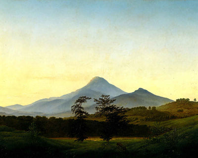 Bohemian Landscape art print by Caspar David Friedrich (1808)