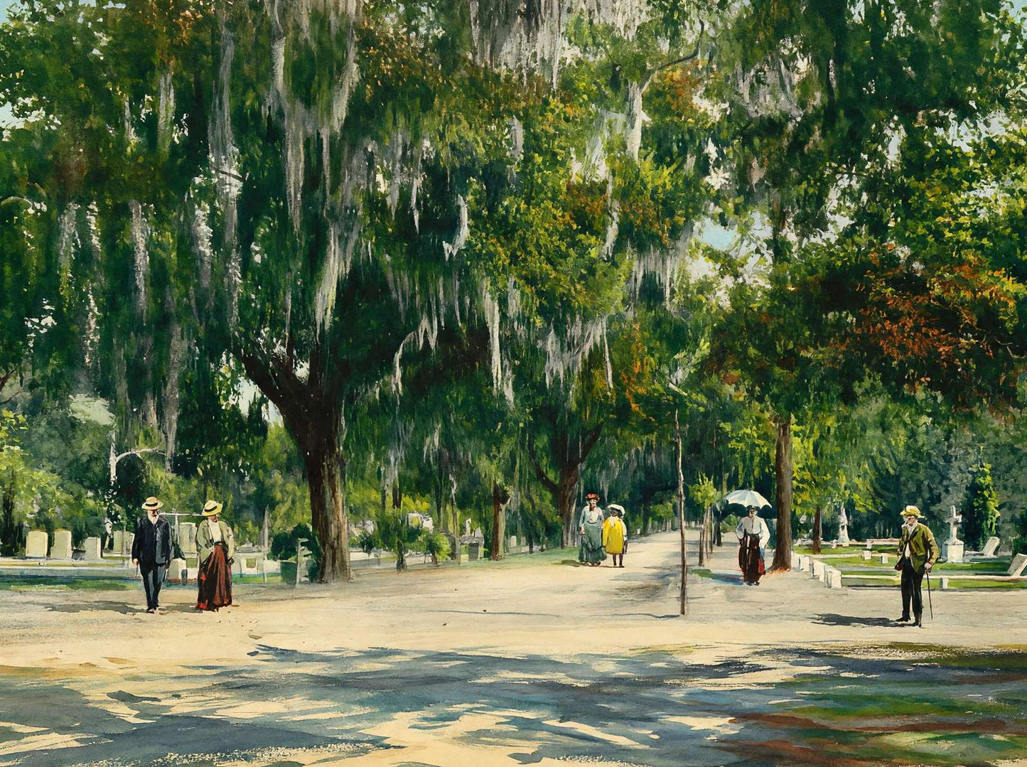 Bonaventure Cemetery Savannah GA in 1905 Art Print (7 Sizes) - Enhanced