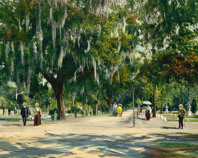 Bonaventure Cemetery in Savannah in 1905 art print