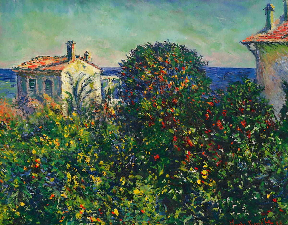 Bordighera, the House of Gardener Fine Art Print 1884 by Claude Monet (6 Sizes)