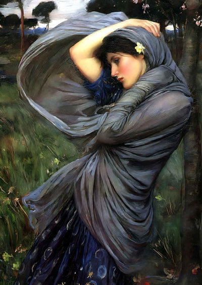 Boreas Art Print Painting by John William Waterhouse (6 Sizes) - Enhanced