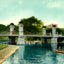 Lake and Bridge Public Gardens, Boston, MA in 1907 Vintage Print (7 Sizes)