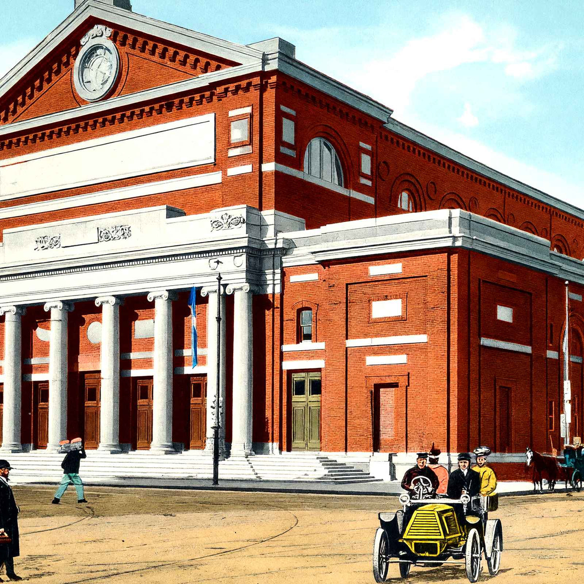 Symphony Hall, Boston, Massachusetts in 1907 Vintage Print (7 Sizes) - Acid Free