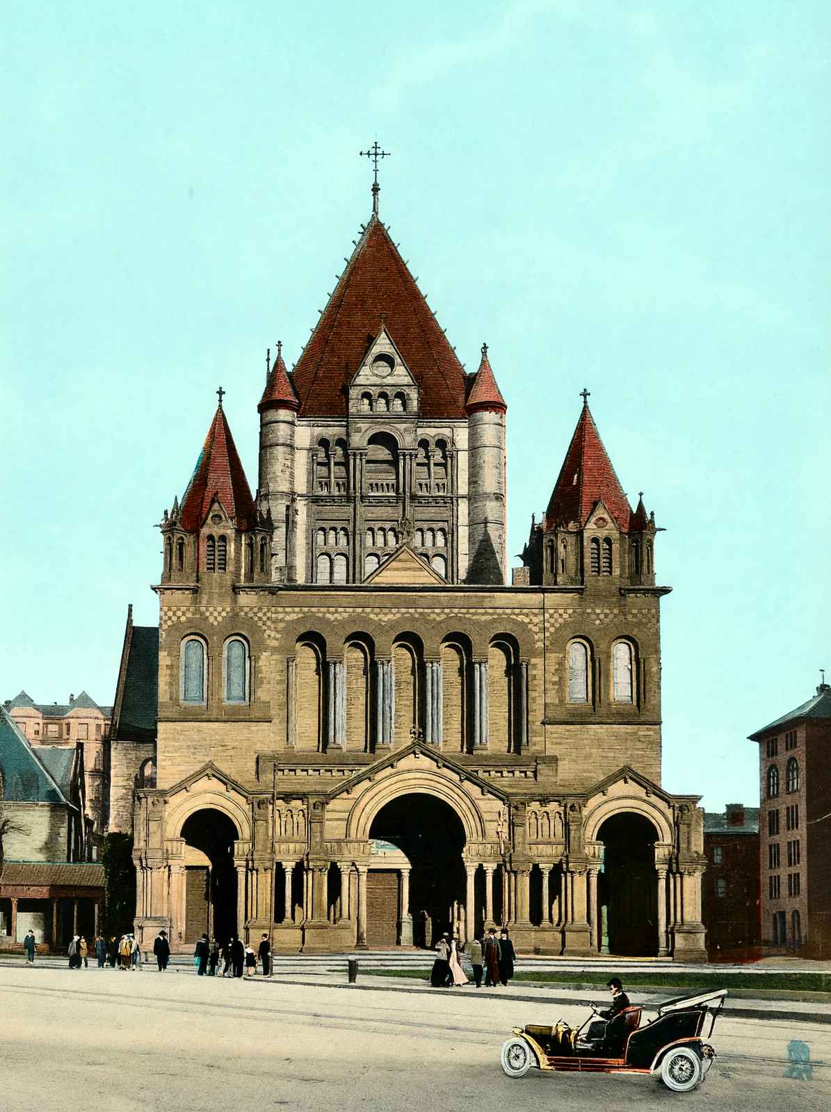 Trinity Church, Boston, Massachusetts in 1907 Vintage Print (7 Sizes)