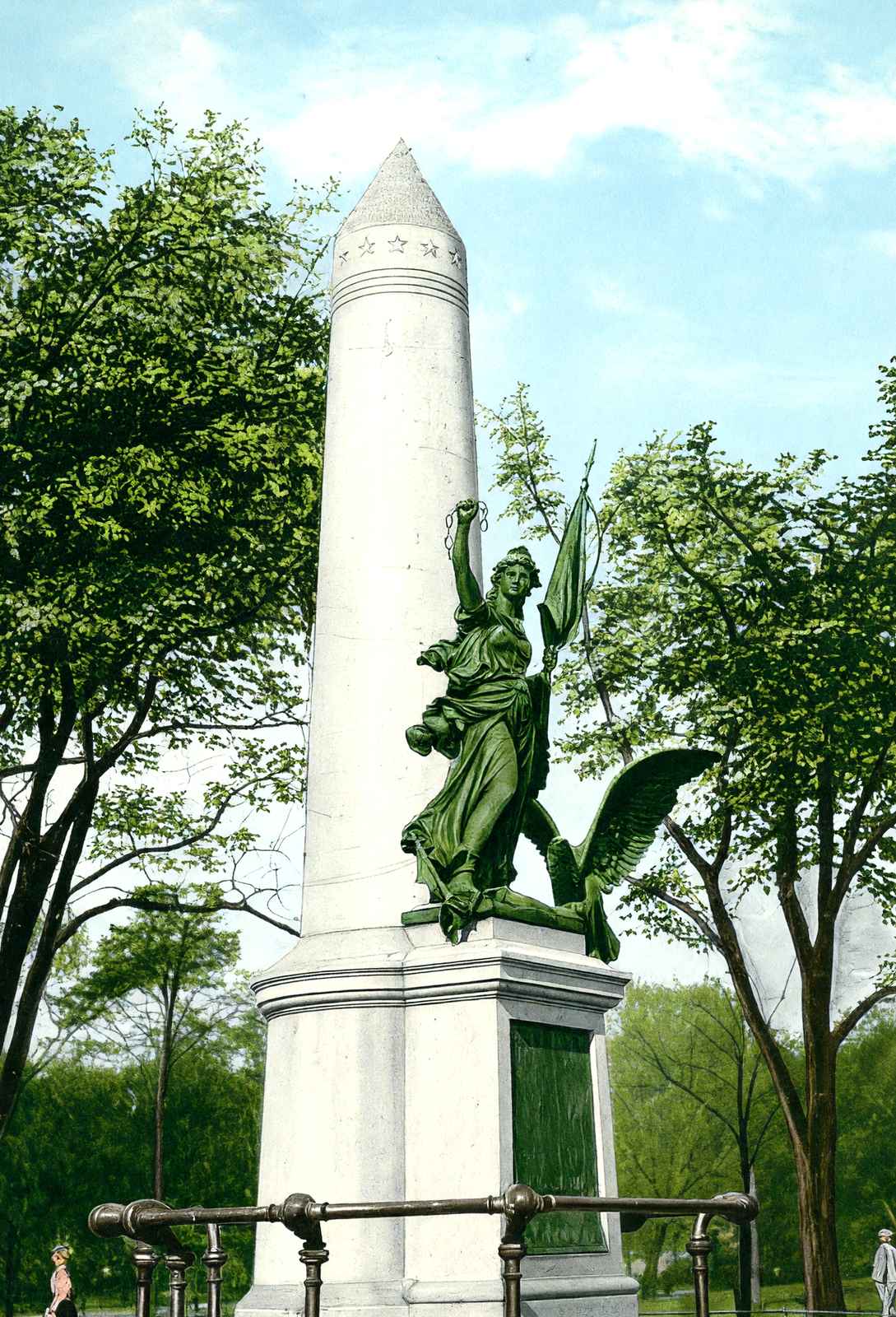 Massacre Monument, Boston, Massachusetts in 1907 Vintage Print (7 Sizes)