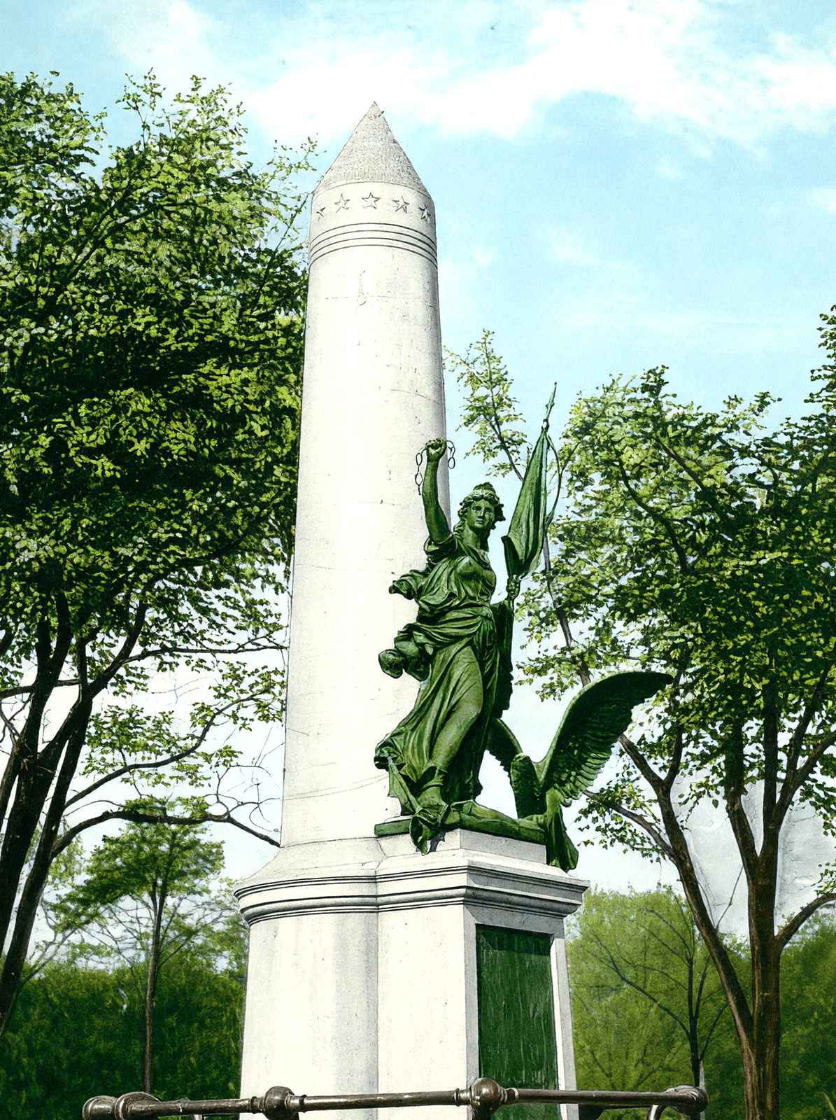 Massacre Monument, Boston, Massachusetts in 1907 Vintage Print (7 Sizes)