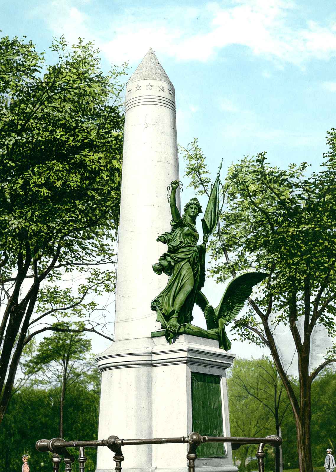 Massacre Monument, Boston, Massachusetts in 1907 Vintage Print (7 Sizes)