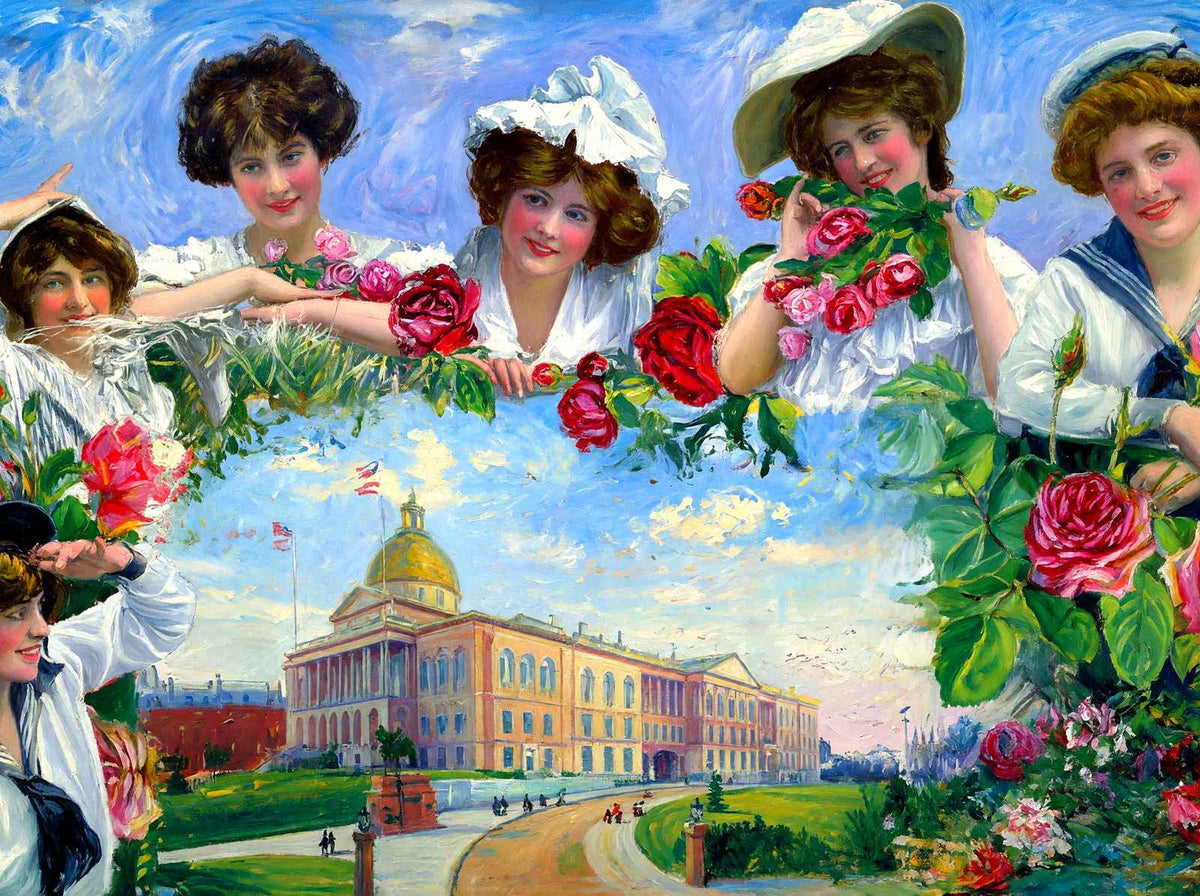 Boston State House, Massachusetts in 1908 Art Print (7 Sizes) - Shipped Flat