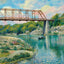 Bosque Bridge Waco in 1905 Art Print (7 Sizes) - Premium Print