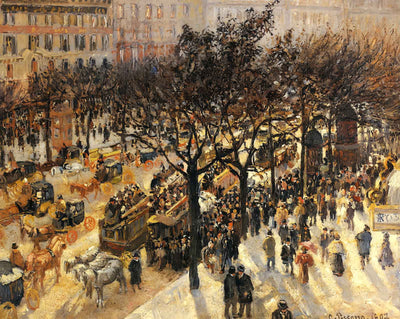 Boulevard Des Italiens Afternoon painting print by Camille Pissarro (1897)