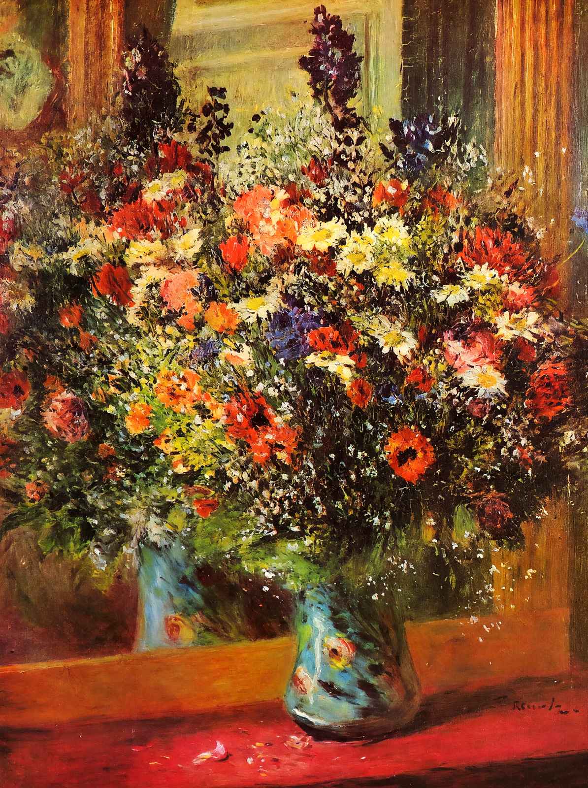Bouquet in Front of a Mirror 1877 by Pierre-Auguste Renoir Art Print (6 Sizes)