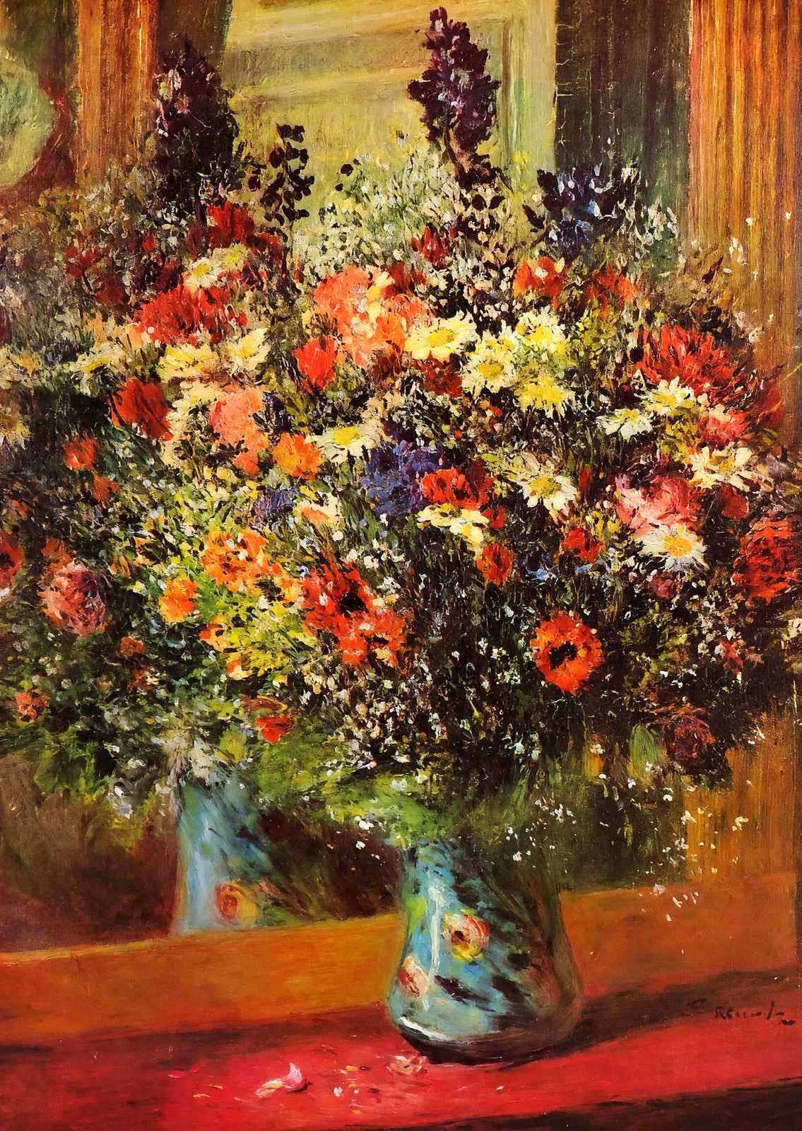Bouquet in Front of a Mirror 1877 by Pierre-Auguste Renoir Art Print (6 Sizes)