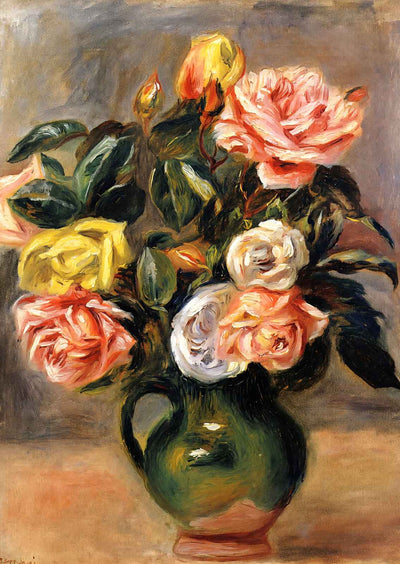 Bouquet of Roses Art Print Painting by Pierre-Auguste Renoir (6 Sizes)