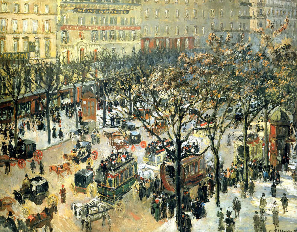 Boulevard Des Italiens Morning, Sunlight 1897 by Pissarro Art Print (6 Sizes)