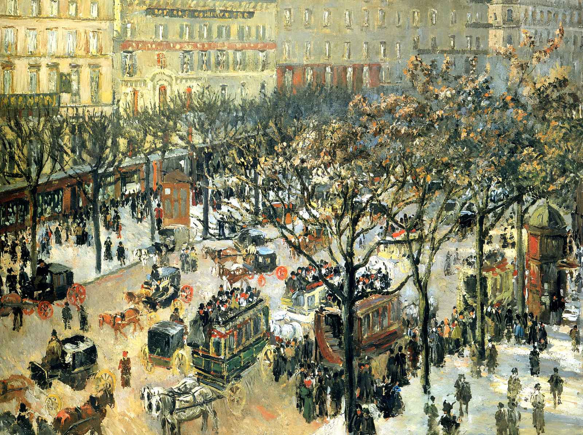 Boulevard Des Italiens Morning, Sunlight 1897 by Pissarro Art Print (6 Sizes)