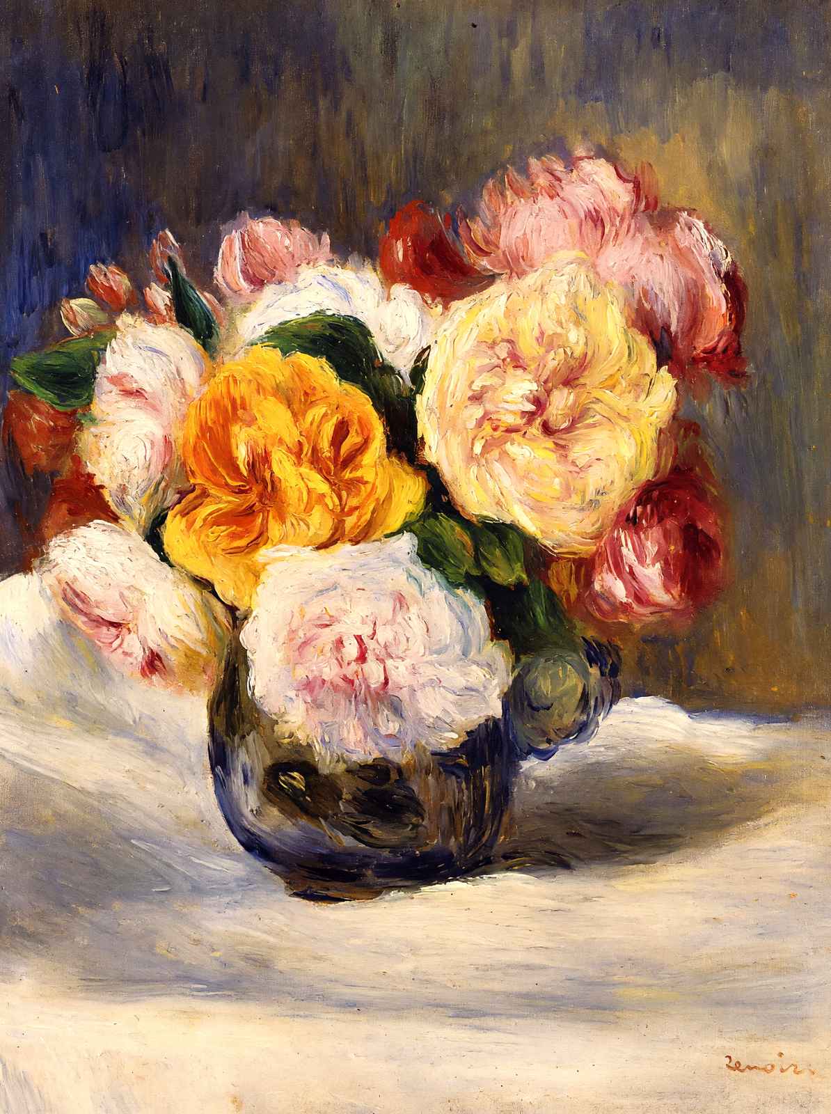 Bouquet of Roses Art Print 1883 Painting by Pierre-Auguste Renoir (6 Sizes)
