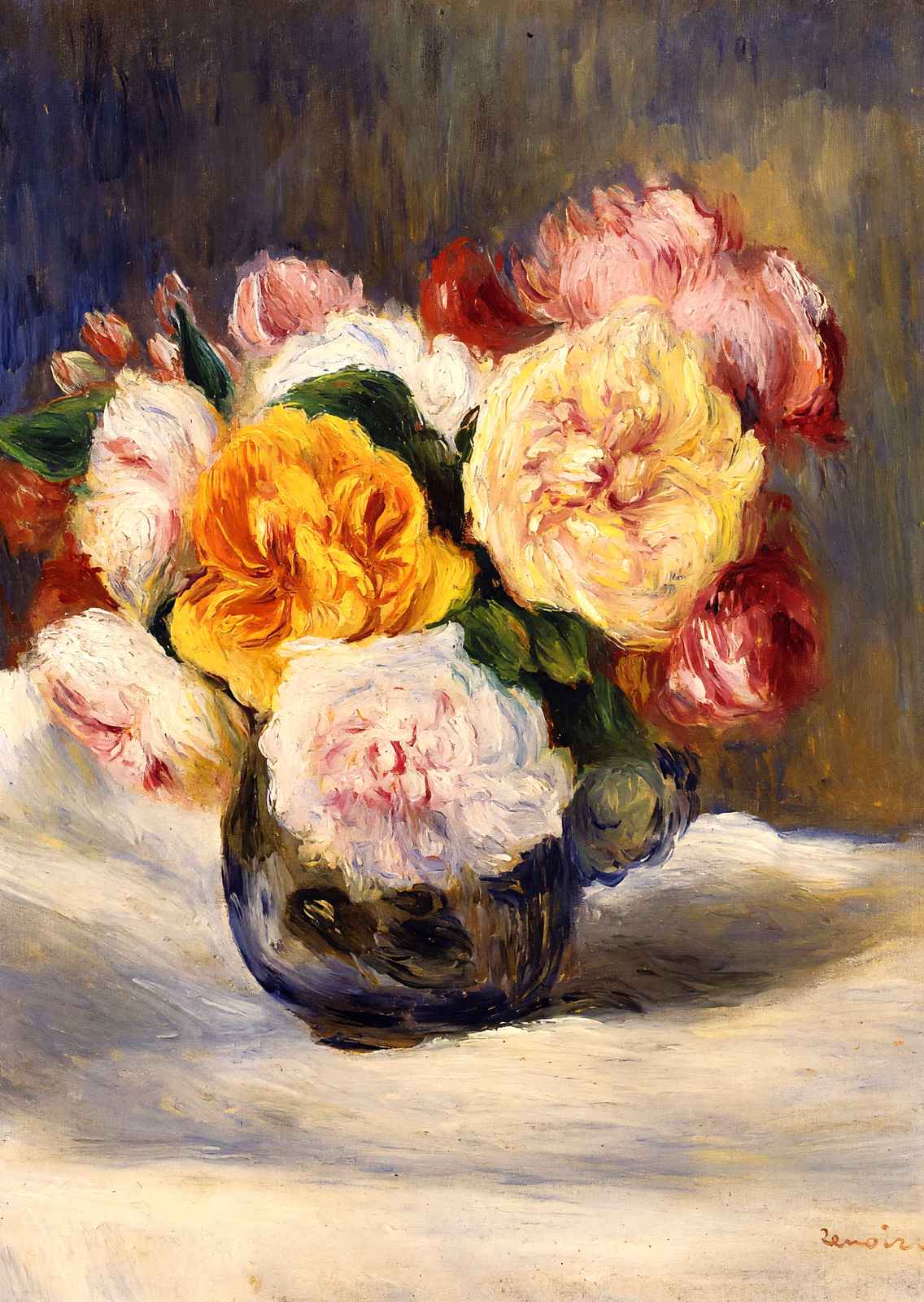 Bouquet of Roses Art Print 1883 Painting by Pierre-Auguste Renoir (6 Sizes)