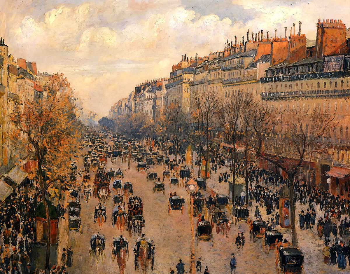 Boulevard Montmartre Afternoon, Sunlight 1897 by Pissarro Art Print (6 Sizes)