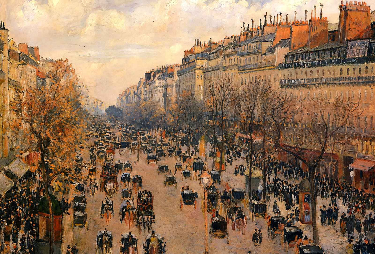 Boulevard Montmartre Afternoon, Sunlight 1897 by Pissarro Art Print (6 Sizes)