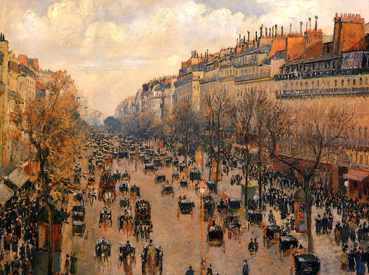 Boulevard Montmartre Afternoon, Sunlight 1897 by Pissarro Art Print (6 Sizes)