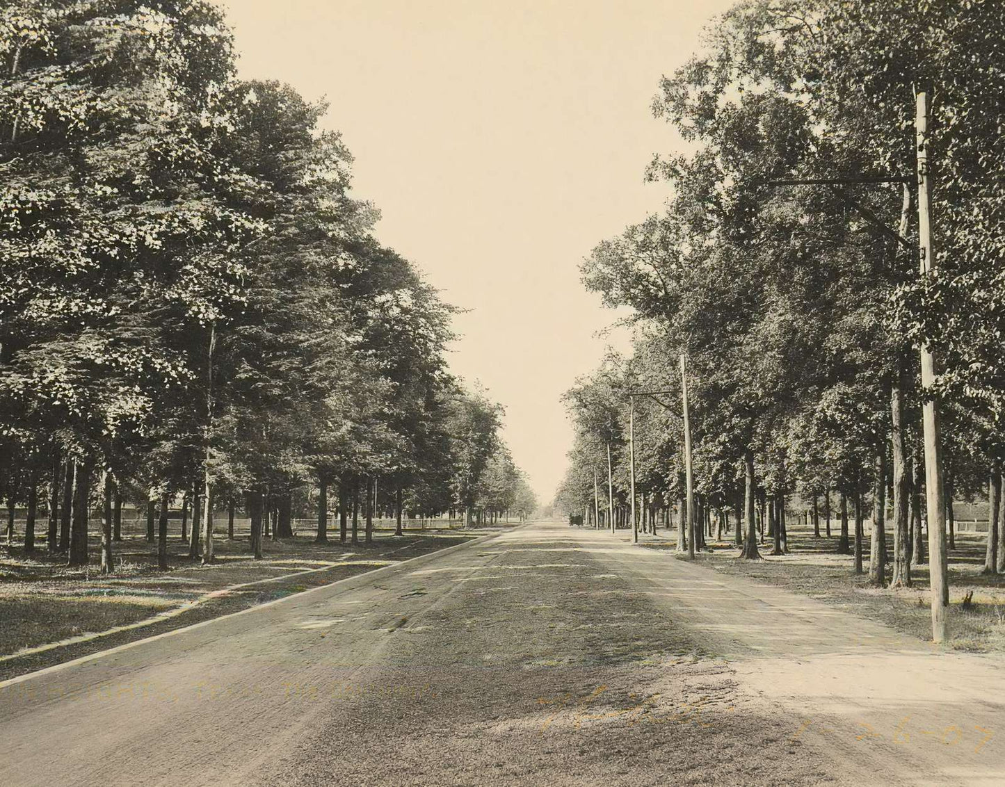 The Boulevard Houston Heights in 1906 Vintage Print (7 Sizes) - Reproduction