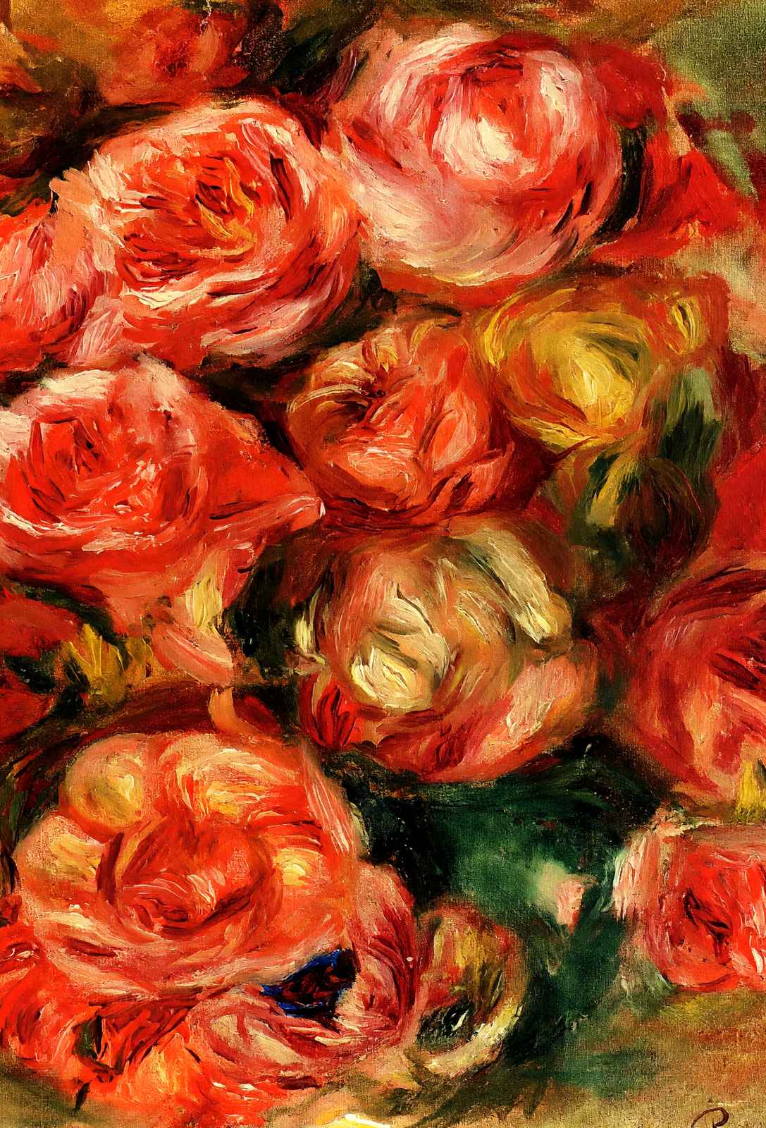 Bouquet of Flowers Fine Art Print 1915 by Pierre-Auguste Renoir (6 Sizes)