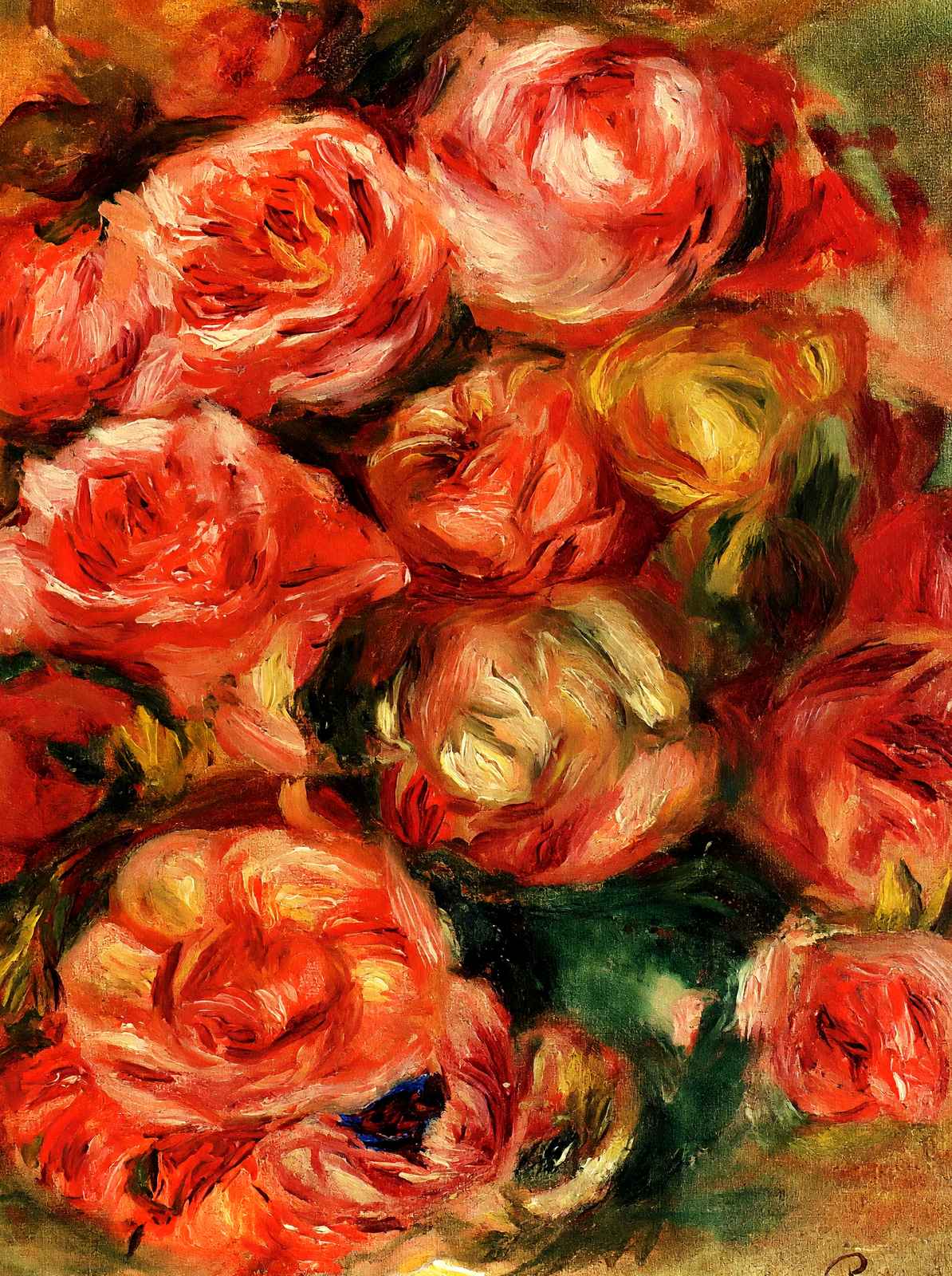 Bouquet of Flowers Fine Art Print 1915 by Pierre-Auguste Renoir (6 Sizes)