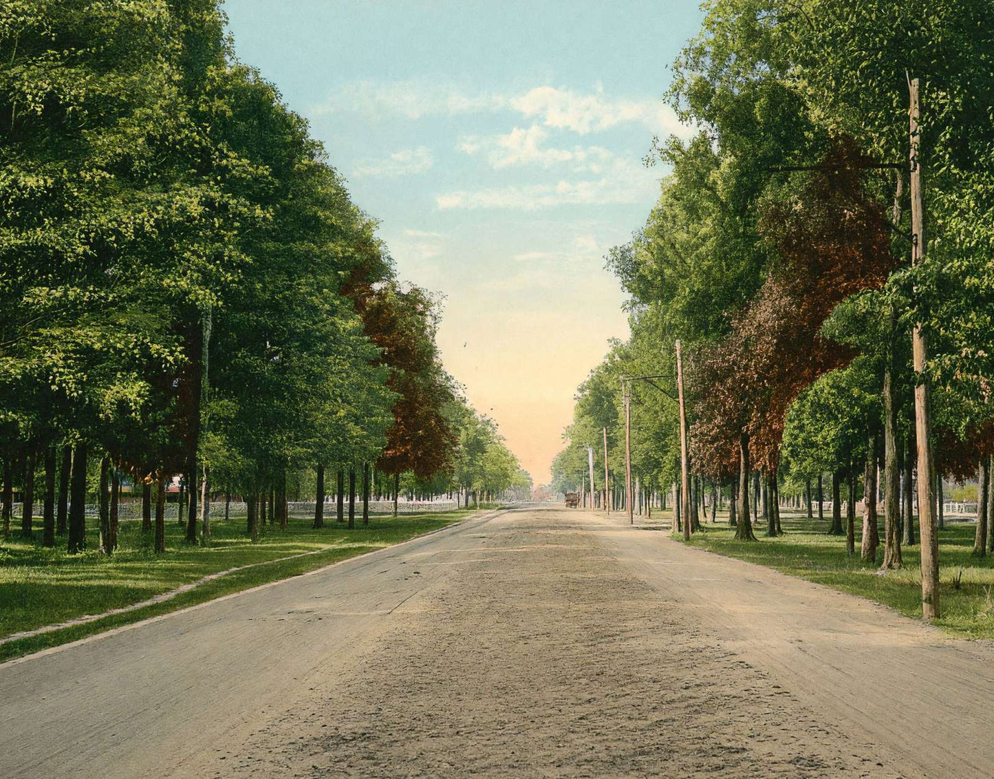 The Boulevard Houston Heights in 1906 Vintage Print (7 Sizes) - Restored