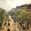 Boulevard Montmartre Spring art print by Camille Pissarro (1897)