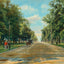 The Boulevard Houston Heights in 1907 Art Print (7 Sizes) - Reproduction