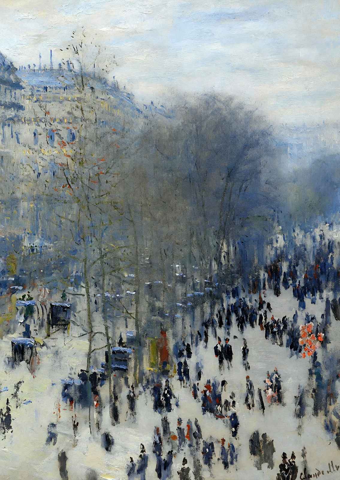Boulevard des Capucines Art Print Painting by Claude Monet (6 Sizes) - Restored
