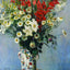 Bouquet of Gadiolas, Lilies and Dasies Art Print 1878 by Claude Monet (6 Sizes)