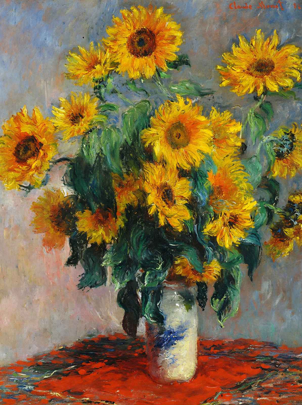 Bouquet of Sunflowers 1880 Painting by Claude Monet Art Print (6 Sizes)