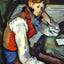 Boy in a Red Vest Art Print 1889 Painting by Paul Cezanne (6 Sizes) - Enhanced