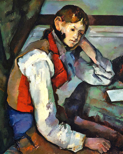 Boy in a Red Vest (1889) art print by Paul Cezanne (1889)