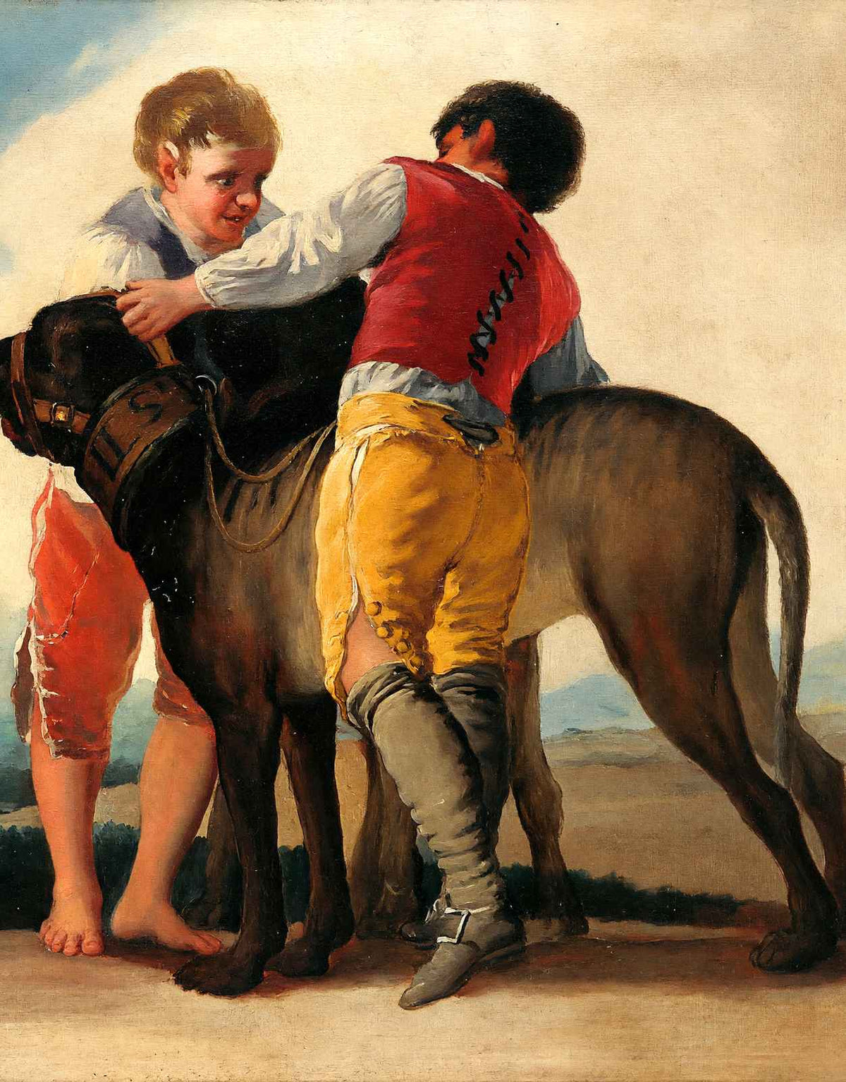 Boys with Mastiff 1786 Painting by Francisco Goya Art Print (6 Sizes)