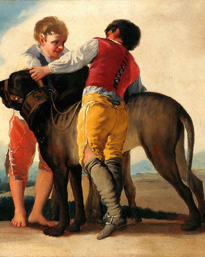 Boys with Mastiff art print by Francisco Goya (1786)