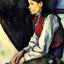 Boy in a Red Vest Art Print 1890 Painting by Paul Cezanne (6 Sizes) - Restored