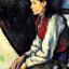Boy in a Red Vest Art Print 1890 Painting by Paul Cezanne (6 Sizes) - Restored