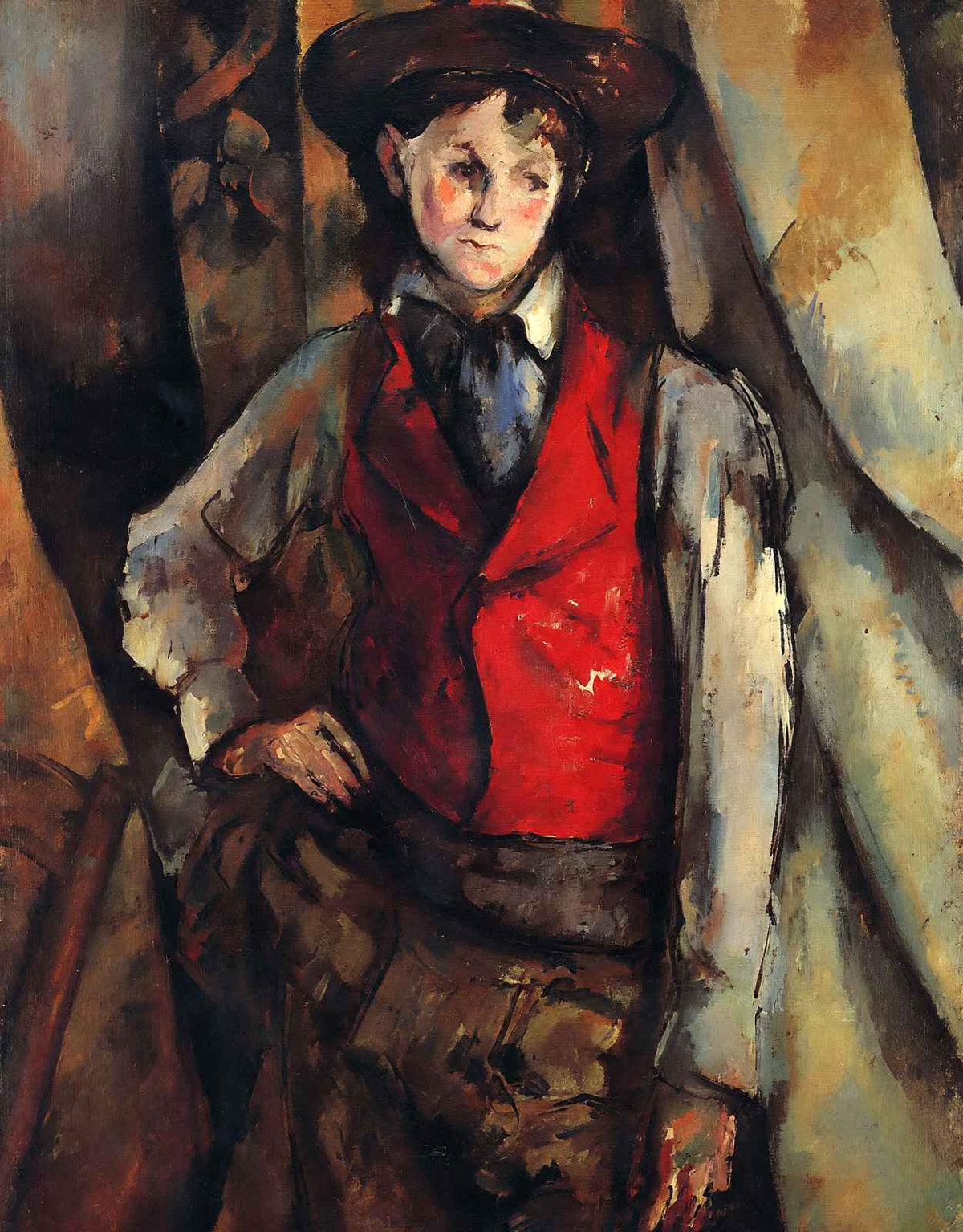 Boy in a Red Vest 1888 Painting by Paul Cezanne Fine Art Print (6 Sizes)